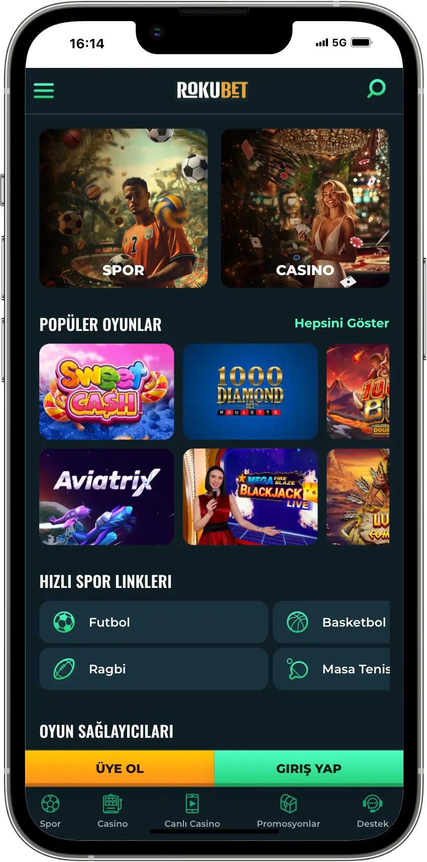 Rokubet indir app
